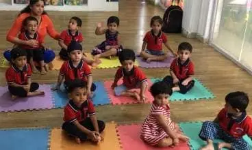 students playing at cambridge montessori rewa